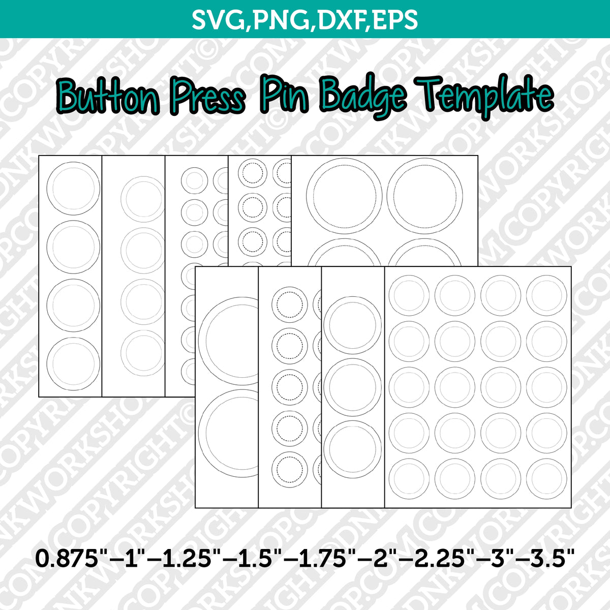 Button Press Pin Badge Template SVG | Cricut Silhouette – DNKWorkshop