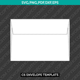 C6 Envelope Template SVG PDF DXF EPS | Cricut Cut File
