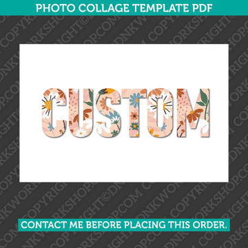 Custom poster photo collage template