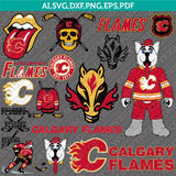 Calgary Flames Logo SVG | NHL Hockey Team Vector Cricut Silhouette
