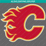 Calgary Flames Logo SVG | NHL Hockey Team Vector Cricut Silhouette