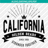 California Golden Bears SVG Bundle – NCAA College Logo Vector Files for Cricut