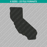 California State Map Embroidery Design - 6 Sizes - INSTANT DOWNLOAD