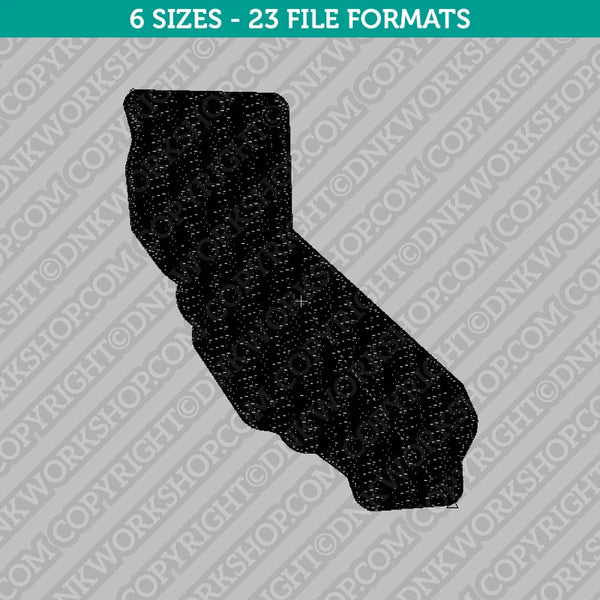 California State Map Embroidery Design - 6 Sizes - INSTANT DOWNLOAD