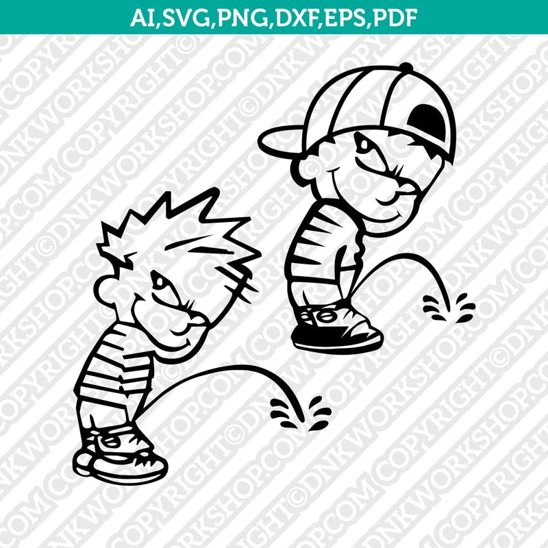 Calvin Peeing SVG Sticker Decal Silhouette Cameo Cricut Cut File Clipa ...