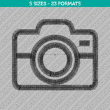 Camera Embroidery Design - 5 Sizes - INSTANT DOWNLOAD