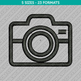 Camera Embroidery Design - 5 Sizes - INSTANT DOWNLOAD