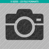 Camera Embroidery Design - 5 Sizes - INSTANT DOWNLOAD