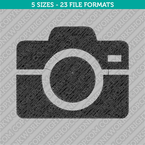 Camera Embroidery Design - 5 Sizes - INSTANT DOWNLOAD