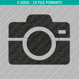 Camera Embroidery Design - 5 Sizes - INSTANT DOWNLOAD