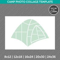 Camping Nature Tent Photo Collage Template Canva PDF