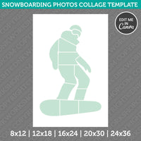 Snowboarding Photo Collage Template Canva PDF