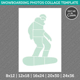 Snowboarding Photo Collage Template Canva PDF