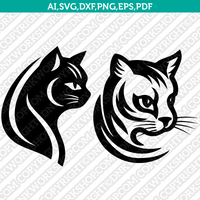 Cat SVG Mascot Cut File Cricut Clipart Silhouette Png