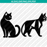 Cat SVG Mascot Cut File Cricut Clipart Silhouette Png