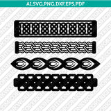Celtic Cuff Leather Bracelet Template SVG Laser Cut File Cricut DXF Vector PNG