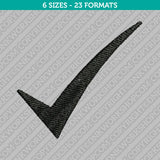 Check Mark Embroidery Design - 6 Sizes - INSTANT DOWNLOAD