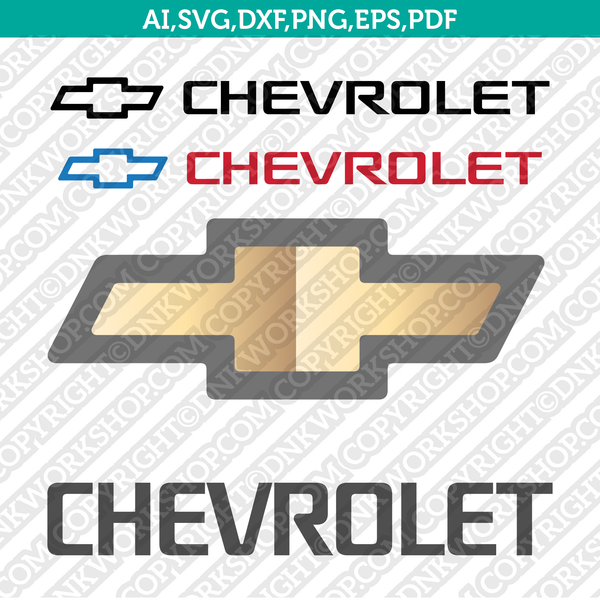 Chevrolet Logo SVG Silhouette Cameo Cricut Cut File Vector Png Eps Dxf