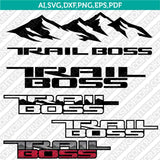 Chevrolet Silverado Trail Boss SVG Bundle – Truck Logo Vector Cricut