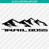 Chevrolet Silverado Trail Boss SVG Bundle – Truck Logo Vector Cricut