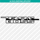 Chevrolet Silverado Trail Boss SVG Bundle – Truck Logo Vector Cricut