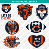 Chicago Bears SVG Bundle – NFL Football Logo Vector Files for Cricut