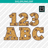 Chocolate Chip Cookies Number Alphabet SVG Vector Cricut Silhouette Png