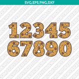 Chocolate Chip Cookies Number Alphabet SVG Vector Cricut Silhouette Png