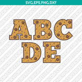 Chocolate Chip Cookies Number Alphabet SVG Vector Cricut Silhouette Png