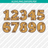 Chocolate Chip Cookies Numbers SVG Vector Silhouette Cameo Cricut Cut File Clipart Png Eps Dxf