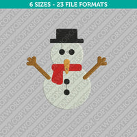 Christmas Snowman Machine Embroidery Design - 6 Sizes - INSTANT DOWNLOAD
