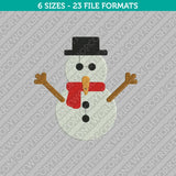 Christmas Snowman Machine Embroidery Design - 6 Sizes - INSTANT DOWNLOAD
