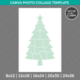 Christmas Tree Photo Collage Template Canva PDF