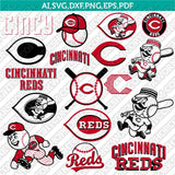 Cincinnati Reds SVG Bundle – MLB Baseball Logo Vector Cricut
