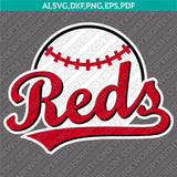 Cincinnati Reds SVG Bundle – MLB Baseball Logo Vector Cricut