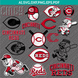 Cincinnati Reds SVG Bundle – MLB Baseball Logo Vector Cricut
