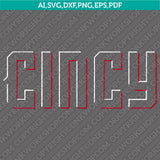 Cincinnati Reds SVG Bundle – MLB Baseball Logo Vector Cricut