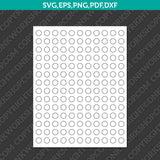 Circle Label 0.25-1 Inch Sublimation Blank Template SVG PNG PDF DXF EPS