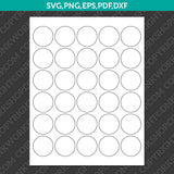 Circle Label 1–2 Inch Sublimation Blank Template | SVG PNG PDF DXF EPS