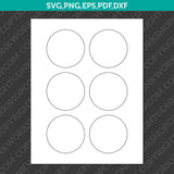 Circle Label 2–3 Inch Sublimation Blank Template | SVG PNG PDF DXF EPS