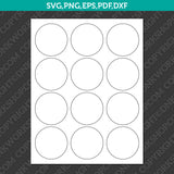 Circle Label 2–3 Inch Sublimation Blank Template | SVG PNG PDF DXF EPS