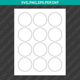 Circle Label 2–3 Inch Sublimation Blank Template | SVG PNG PDF DXF EPS