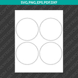 Circle Label 3–4 Inch Sublimation Blank Template | SVG PNG PDF DXF EPS