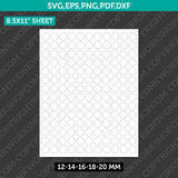 Circle Label Template 12mm–20mm | SVG, PNG, DXF, EPS, PDF | Cricut & Silhouette