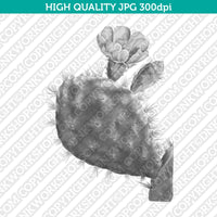 Retro Classic Vintage Printable Wall Art Watercolor Painting Botanical Cacti Cactus Cochenillifer Plant