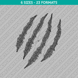 Claw Marks Embroidery Design - 6 Sizes - INSTANT DOWNLOAD