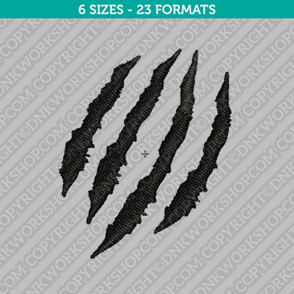 Claw Marks Embroidery Design - 6 Sizes - INSTANT DOWNLOAD
