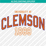 Clemson Tigers SVG Bundle | NCAA College Vector Cricut