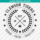 Clemson Tigers SVG Bundle | NCAA College Vector Cricut