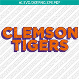 Clemson Tigers SVG Bundle | NCAA College Vector Cricut
